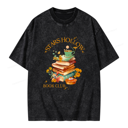 Pagewings Stars Hollow Book Club Unisex Washed T-shirt