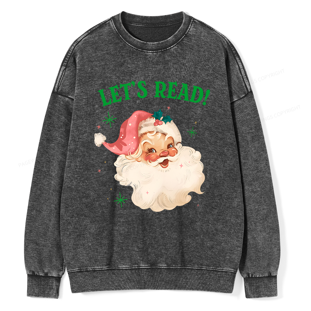 Pagewings Let’s Read Unisex Washed Sweatshirt