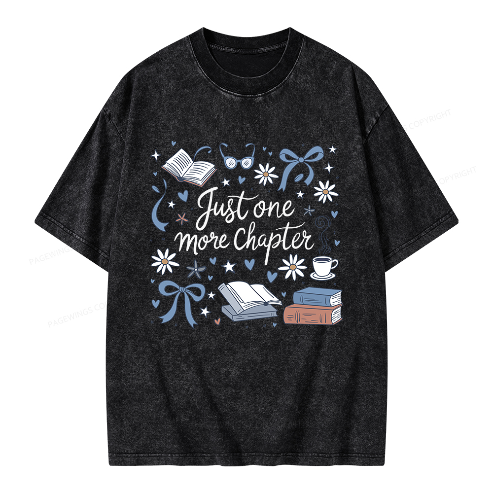 Pagewings Just One More Chapter Unisex Washed T-shirt