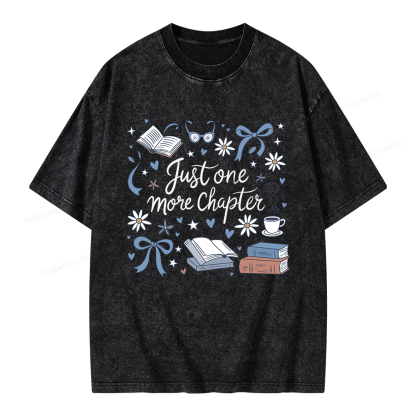 Pagewings Just One More Chapter Unisex Washed T-shirt
