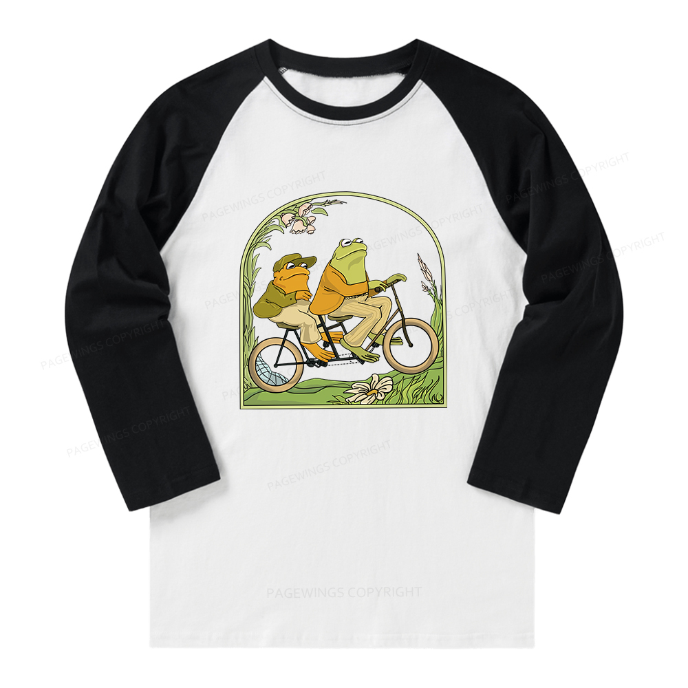 Pagewings Frog And Toad Book Vintage Long Sleeve Raglan T-shirt
