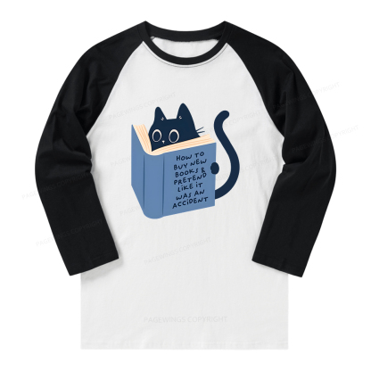 Pagewings How To Buy New Books Long Sleeve Raglan T-shirt