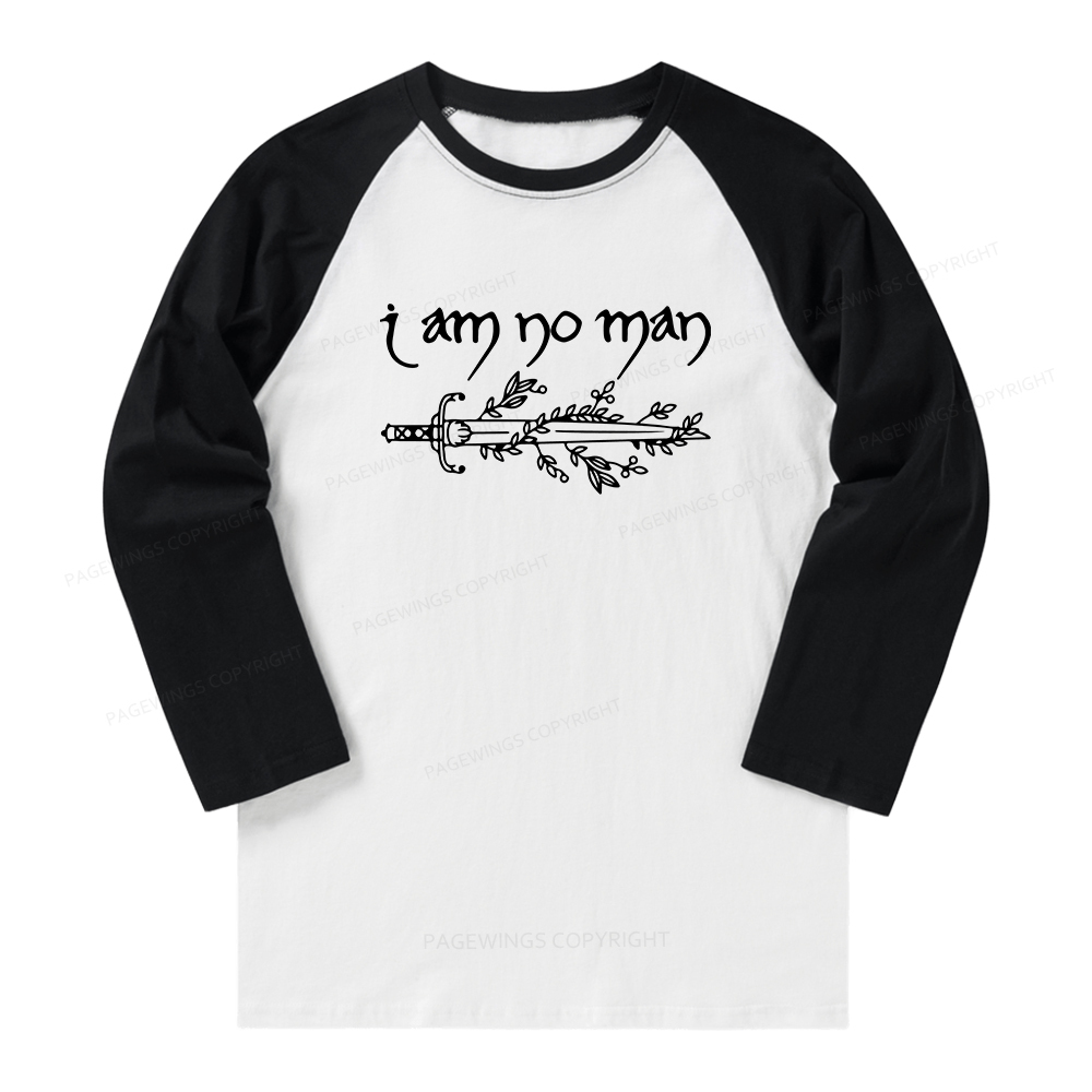 Pagewings I Am No Man Long Sleeve Raglan T-shirt