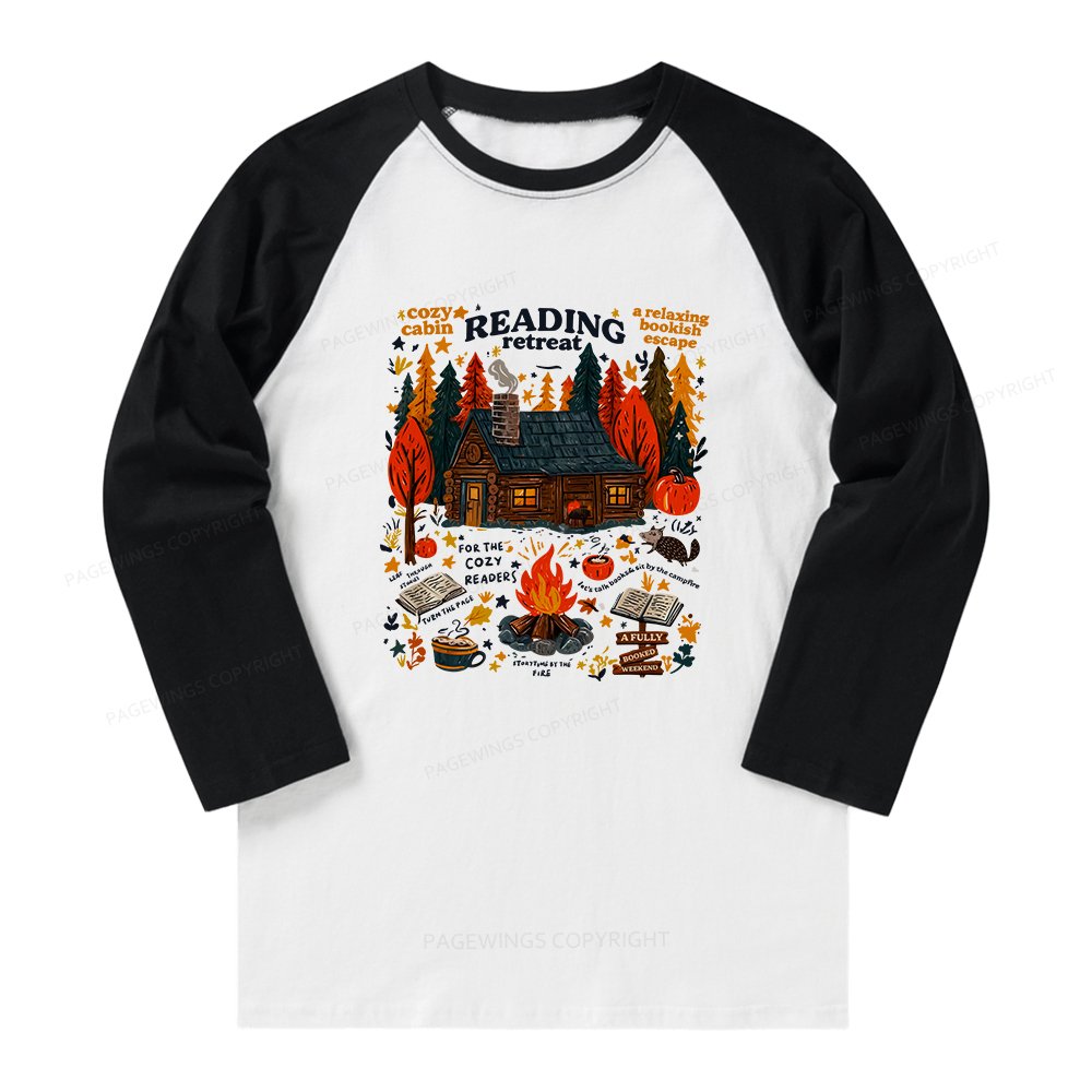 Pagewings Reading Retreat Long Sleeve Raglan T-shirt