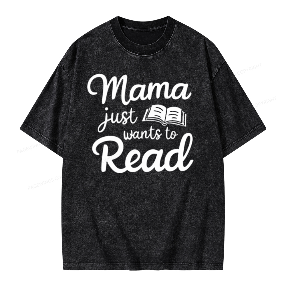Pagewing Mama Wants Wo Read Unisex Tee Unisex Washed T-shirt