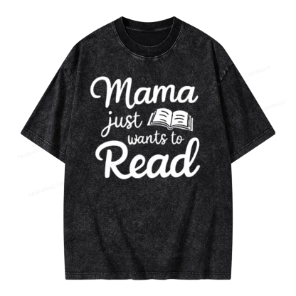 Pagewing Mama Wants Wo Read Unisex Tee Unisex Washed T-shirt