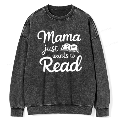 Pagewing Mama Wants Wo Read Unisex Tee Unisex Washed Sweatshirt