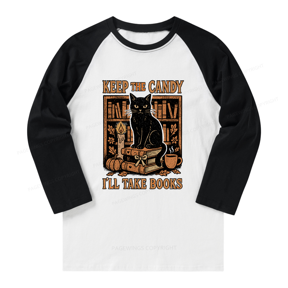 Pagewings More Books Can Less Books Can't Long Sleeve Raglan T-shirt