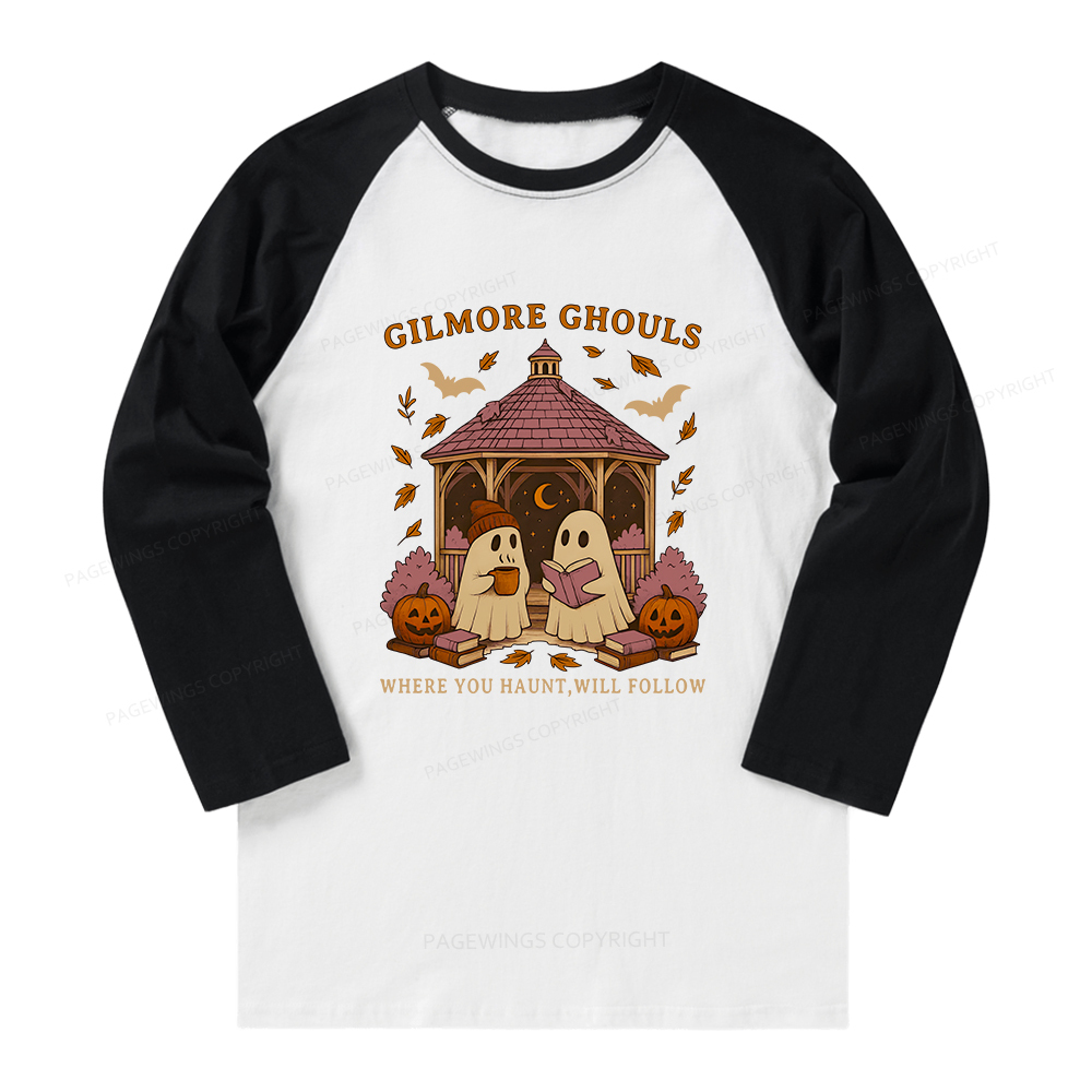 Pagewings Gilmore Ghouls Long Sleeve Raglan T-shirt