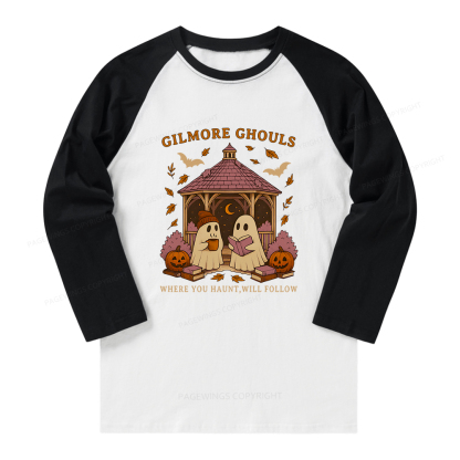 Pagewings Gilmore Ghouls Long Sleeve Raglan T-shirt