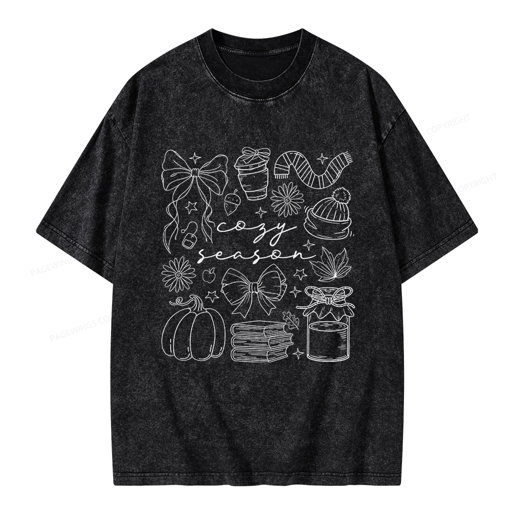 Pagewings Cozy Season Unisex Washed T-shirt