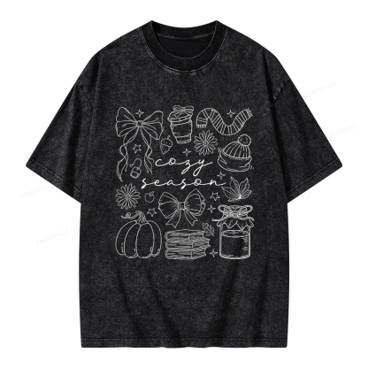 Pagewings Cozy Season Unisex Washed T-shirt