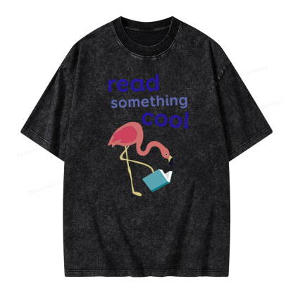 Pagewing Reading Something Cool Unisex Washed T-shirt
