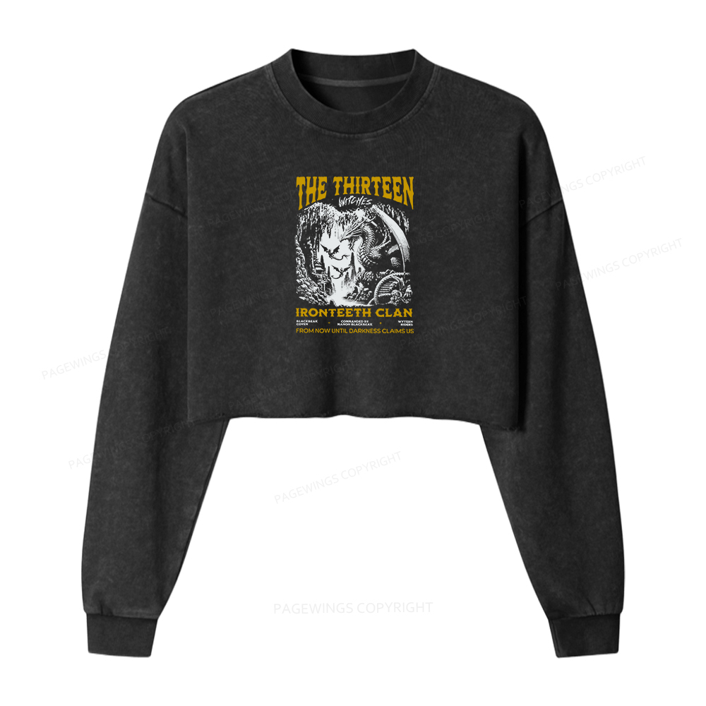 Pagewings The Thirteen Women Washed Crop Sweatshirt