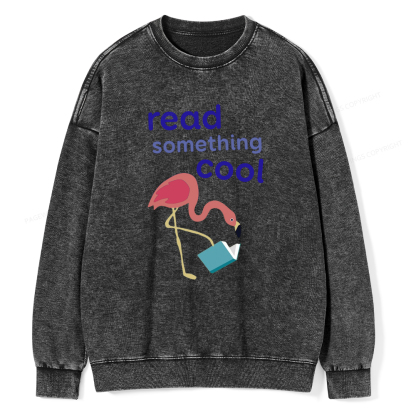 Pagewing Reading Something Cool Tee Unisex Washed Sweatshirt