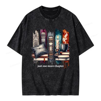 Pagewings Just One More Chapter Unisex Washed T-shirt