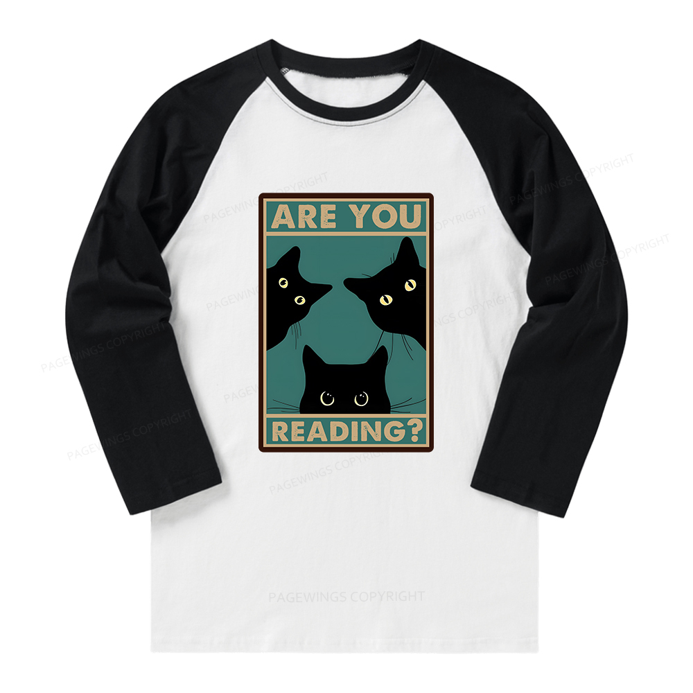 Pagewings Are You Reading Long Sleeve Raglan T-shirt