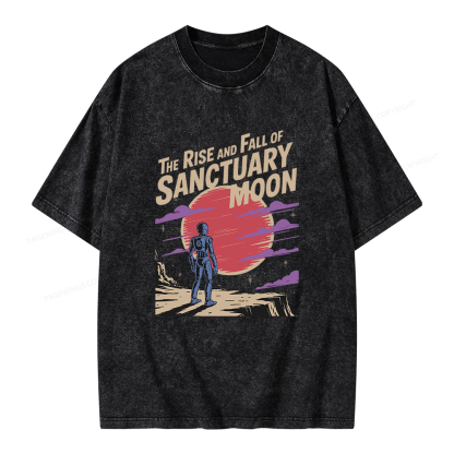 Pagewings The Rise And Fall Of Sanctuary Moon Unisex Washed T-shirt