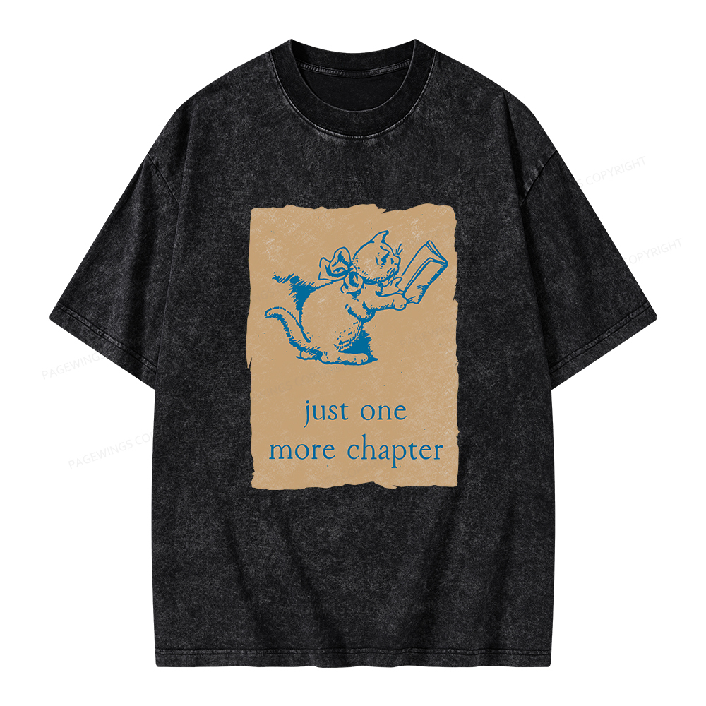 Pagewings Just One More Chapter Unisex Washed T-shirt