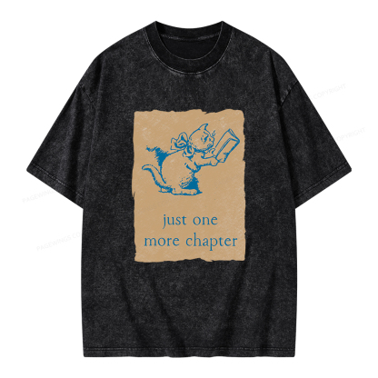 Pagewings Just One More Chapter Unisex Washed T-shirt