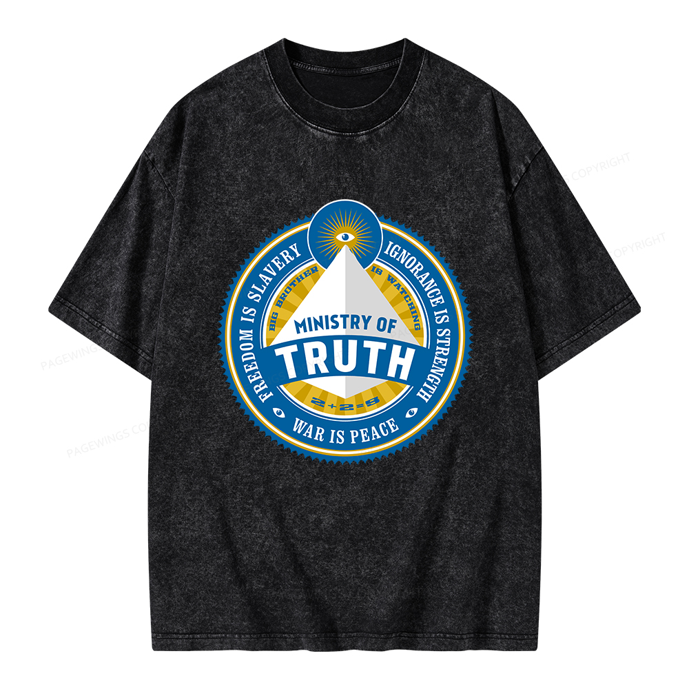 Pagewings Ministry of Truth Unisex Washed T-shirt