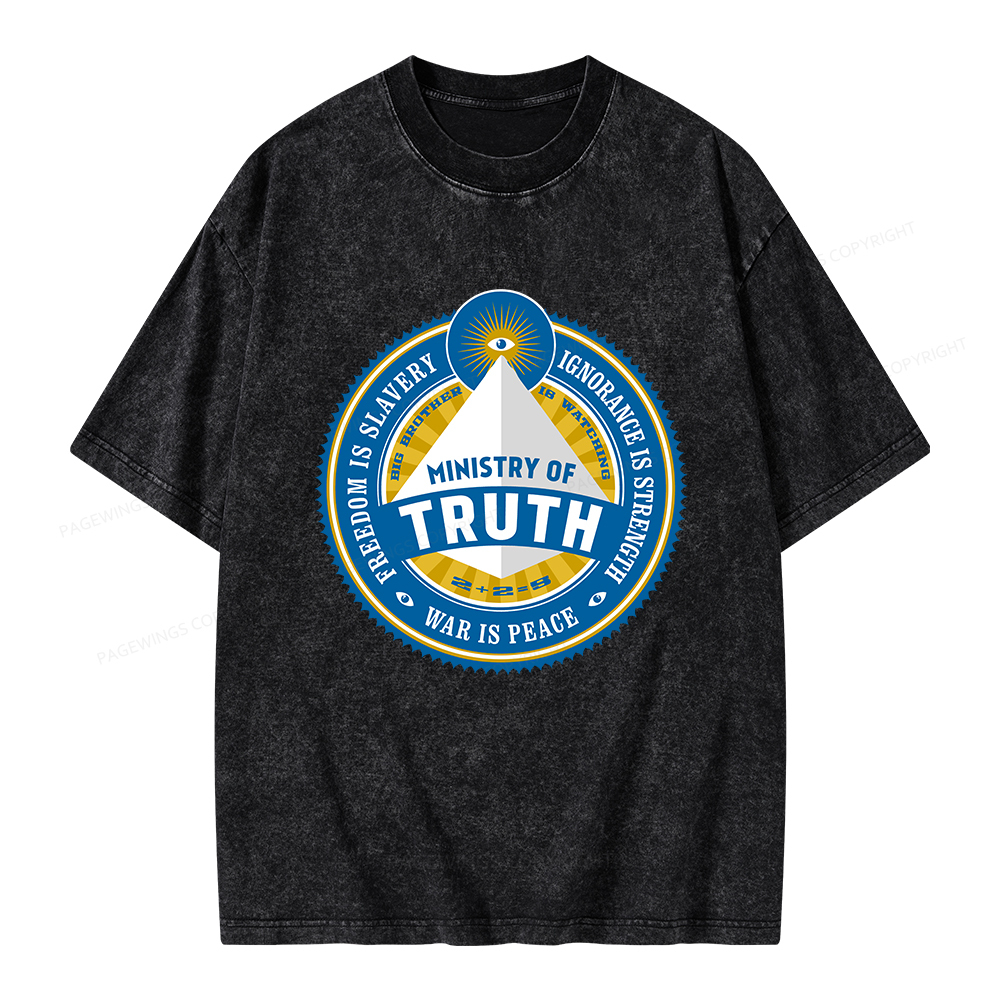 Pagewings Ministry of Truth Unisex Washed T-shirt