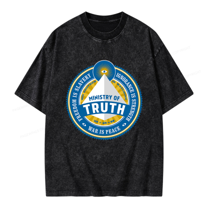 Pagewings Ministry of Truth Unisex Washed T-shirt