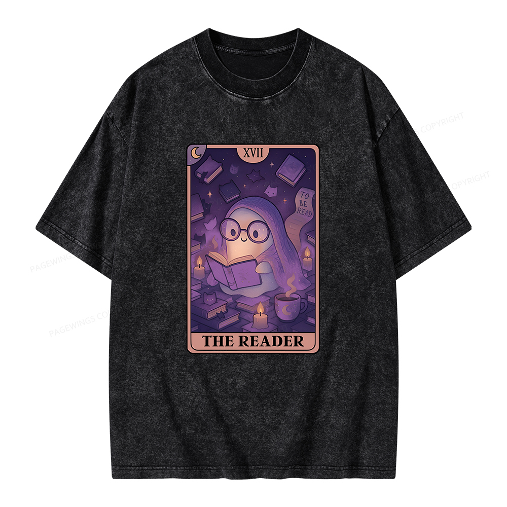 Pagewings The Reader Unisex Washed T-shirt