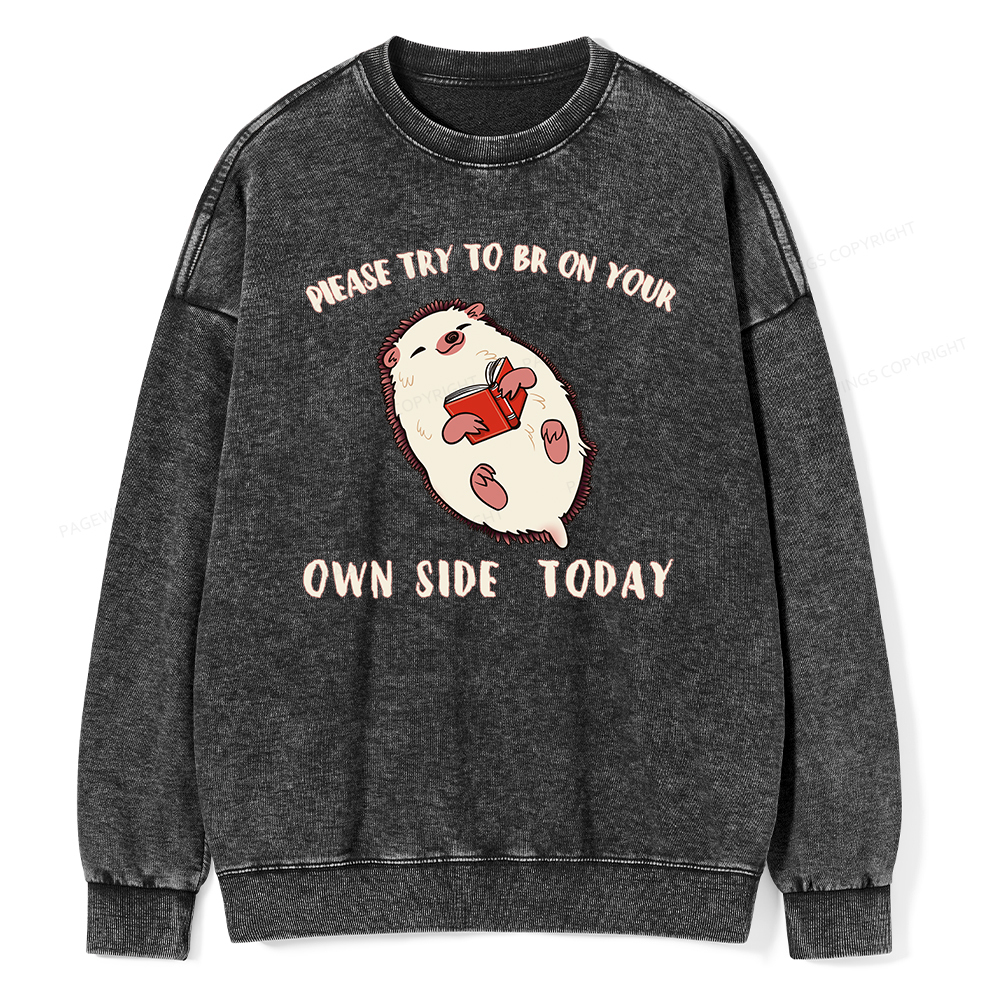 Pagewings Please Try To Be On Your Own Side Today Unisex Washed Sweats