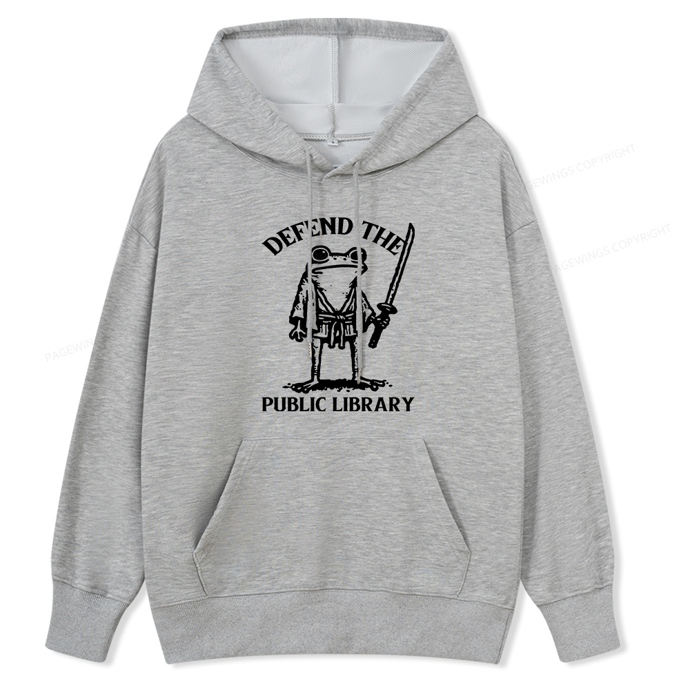 Pagewings Defend Your Public Library Unisex Classic Hoodie