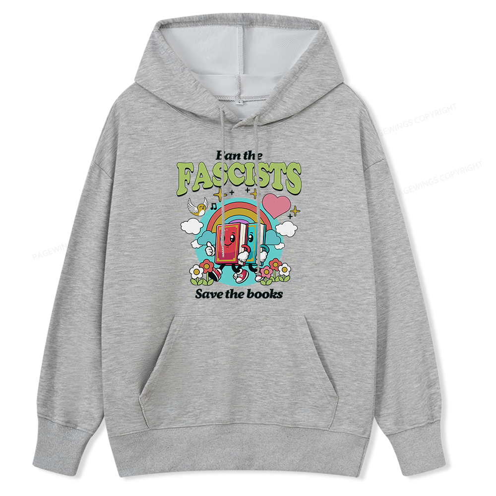 Pagewings Ban the Fascists Save the Books Unisex Classic Hoodie