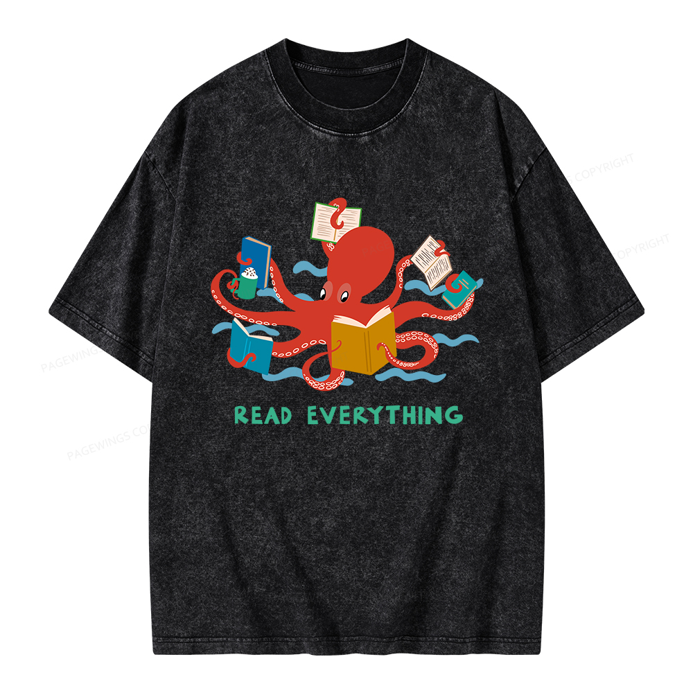 Pagewings Read Everything Unisex Washed T-shirt