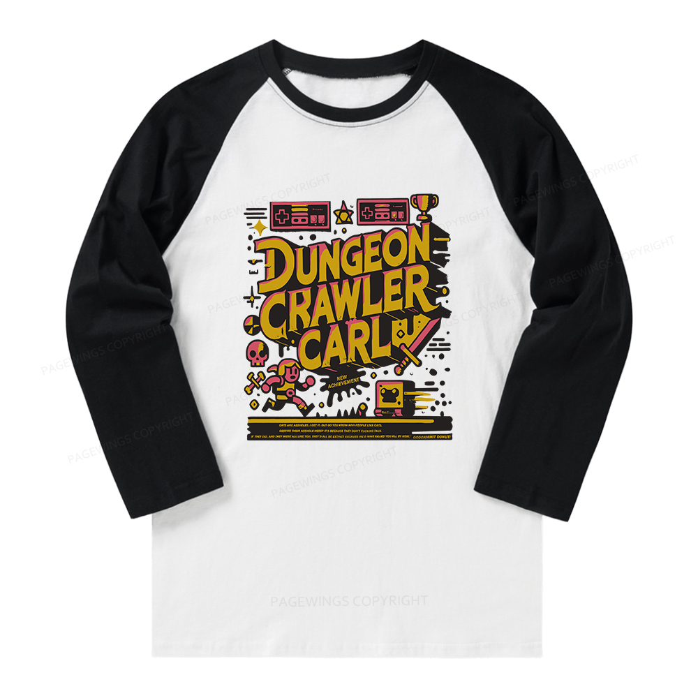 Pagewings Book New Achievement Long Sleeve Raglan T-shirt