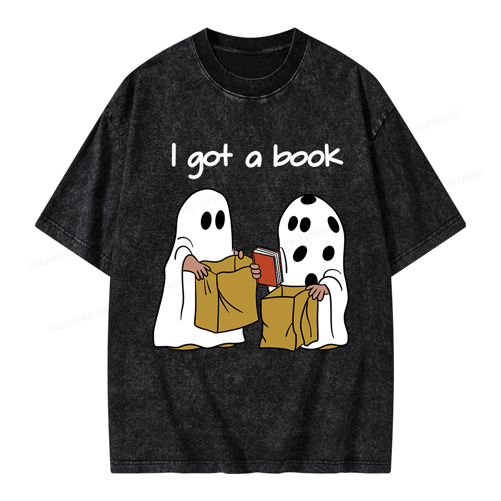 Pagewings I Got A Book Unisex Washed T-shirt