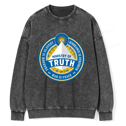 Pagewings Ministry of Truth Unisex Washed Sweatshirt