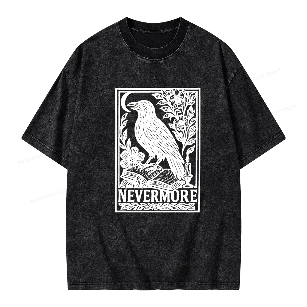 Pagewings Nevermore Unisex Washed T-shirt
