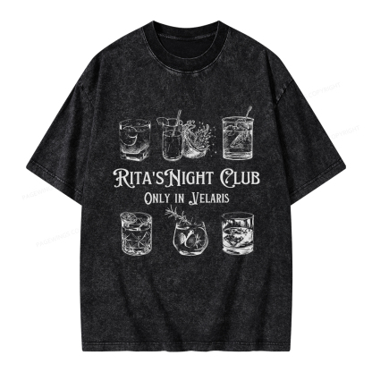 Pagewings Rita's Night Club Unisex Washed T-shirt