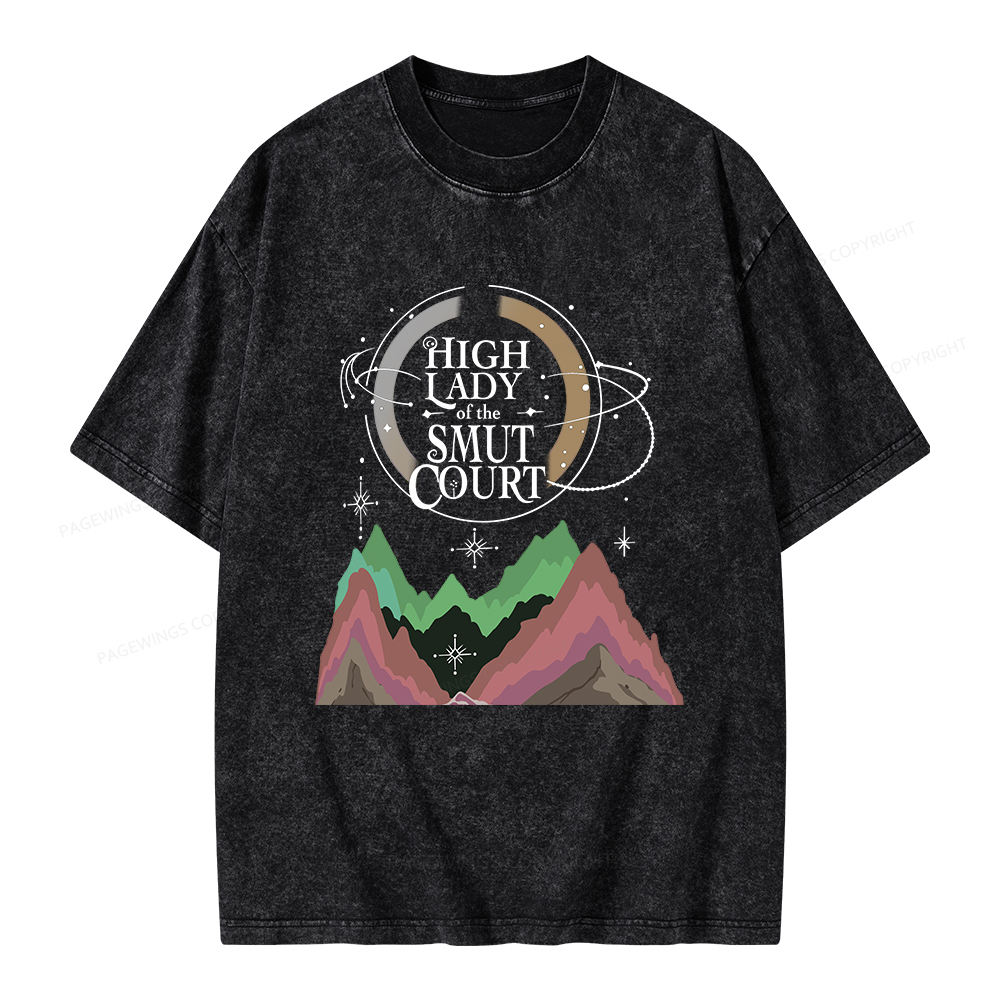 Pagewings High Lady of the Smut Court Unisex Washed T-shirt