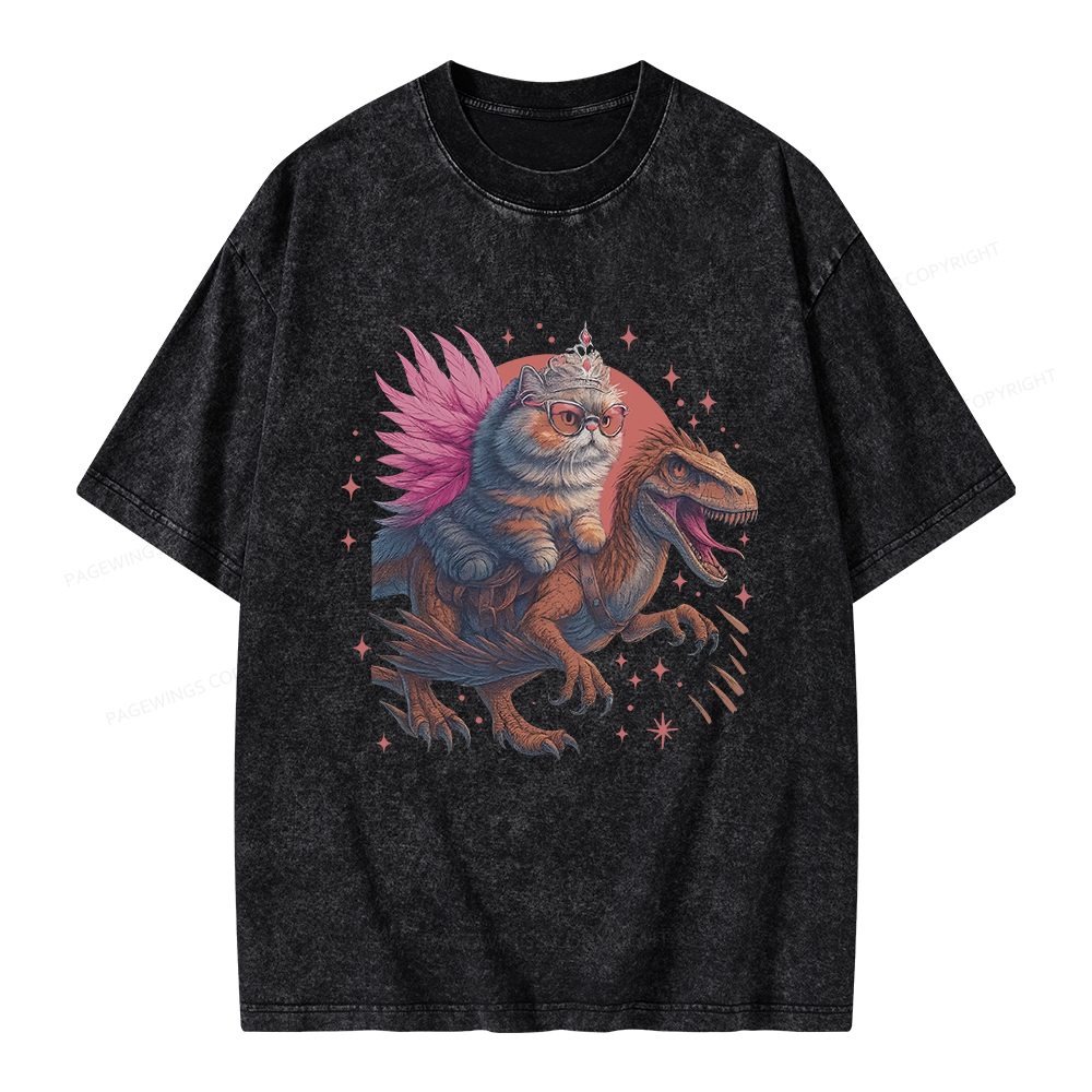 Pagewings Vintage Book Lover Princess Unisex Washed T-shirt