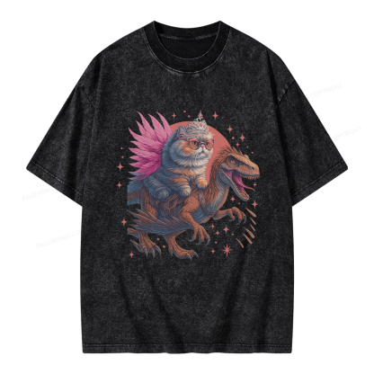 Pagewings Vintage Book Lover Princess Unisex Washed T-shirt