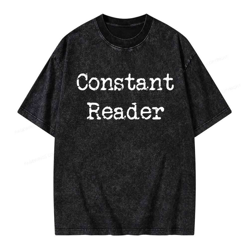 Pagewings Constant Reader Unisex Washed T-shirt