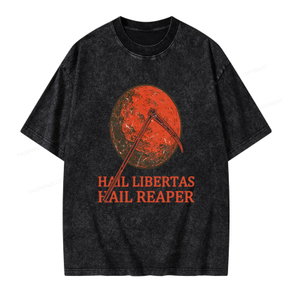 Pagewings Hail Libertas Hail Reaper Unisex Washed T-shirt