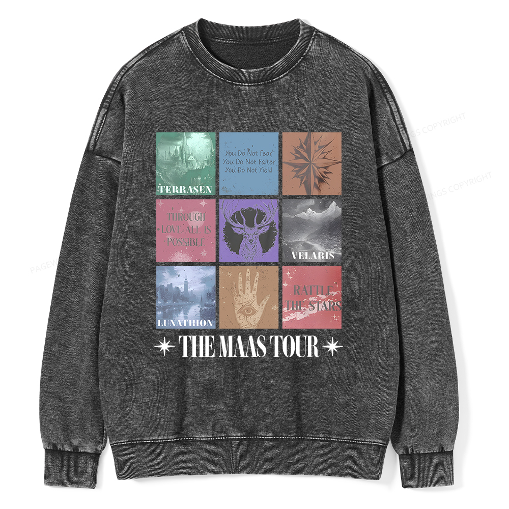 Pagewings The Maas Tour  Unisex Washed Sweatshirt