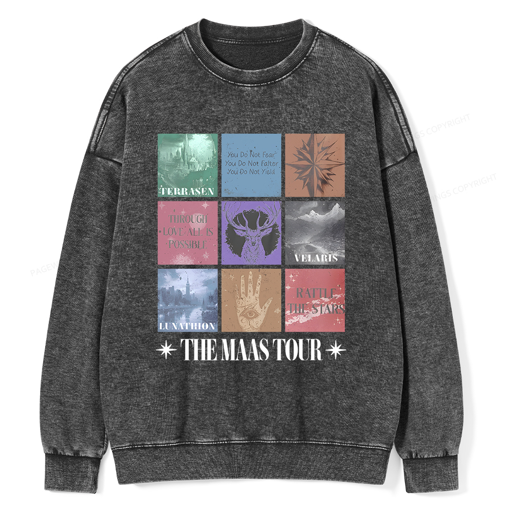 Pagewings The Maas Tour Unisex Washed Sweatshirt