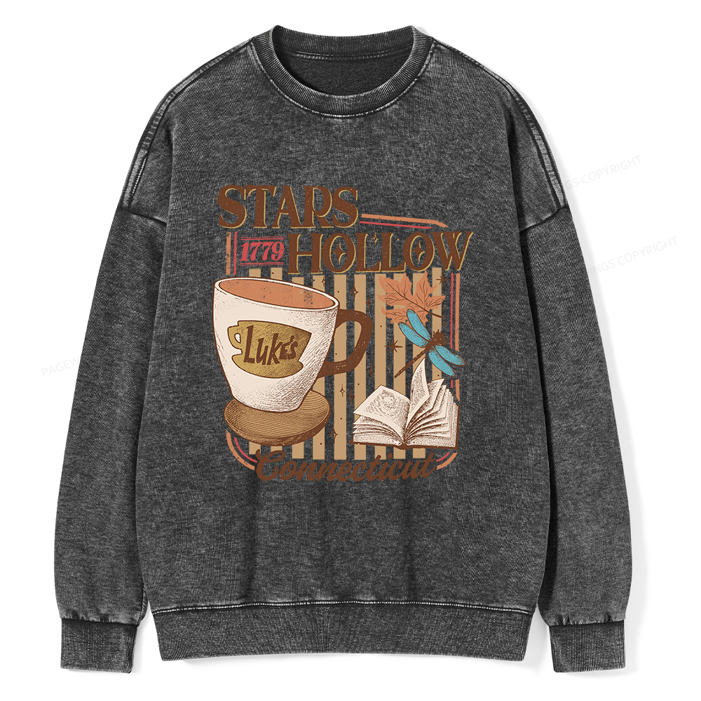 Pagewings Stars Hollow Unisex Washed Sweatshirt