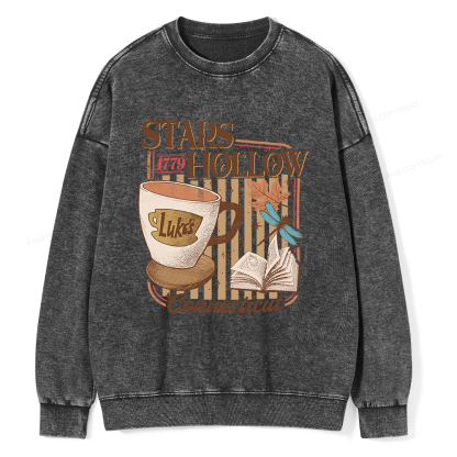 Pagewings Stars Hollow Unisex Washed Sweatshirt