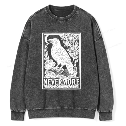Pagewings Nevermore Unisex Washed Sweatshirt
