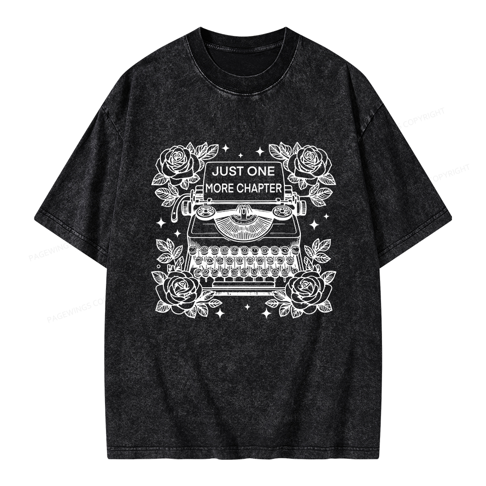 Pagewings Just One More Chapter Unisex Washed T-shirt
