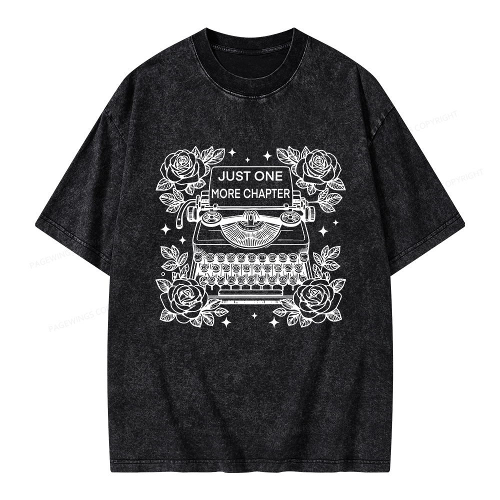 Pagewings Just One More Chapter Unisex Washed T-shirt