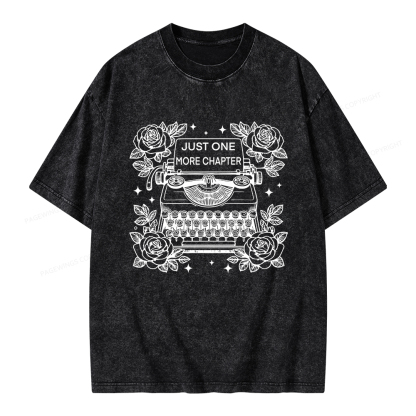 Pagewings Just One More Chapter Unisex Washed T-shirt